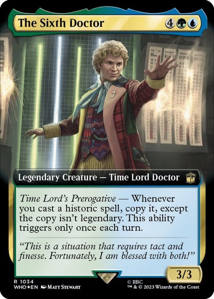 The Sixth Doctor (Extended Art) (Surge Foil), Universes Beyond: Doctor Who 1034