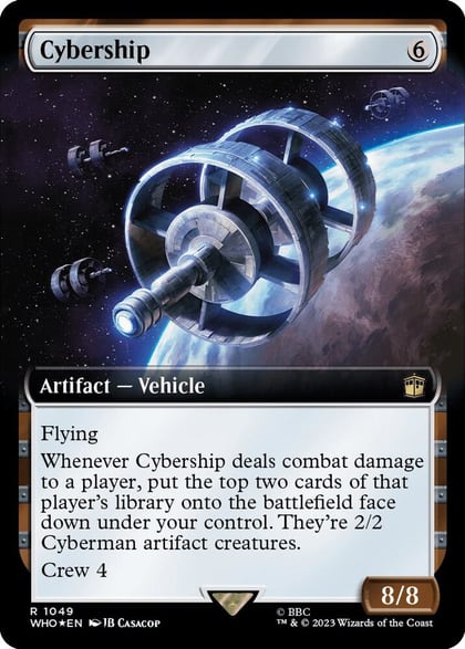 Cybership (Extended Art) (Surge Foil), Universes Beyond: Doctor Who 1049