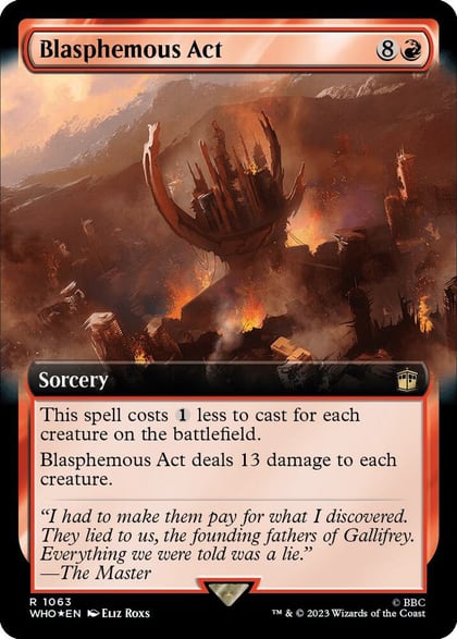 Blasphemous Act (Extended Art) (Surge Foil), Universes Beyond: Doctor Who 1063