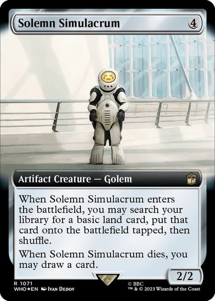 Solemn Simulacrum (Extended Art) (Surge Foil), Universes Beyond: Doctor Who 1071