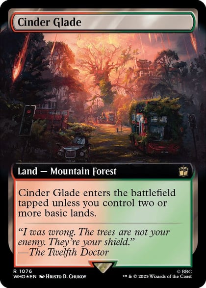 Cinder Glade (Extended Art) (Surge Foil), Universes Beyond: Doctor Who 1076