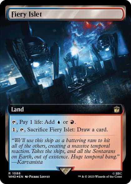 Fiery Islet (Extended Art) (Surge Foil), Universes Beyond: Doctor Who 1086