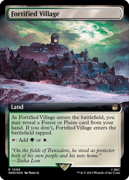 Fortified Village (Extended Art) (Surge Foil), Universes Beyond: Doctor Who 1088