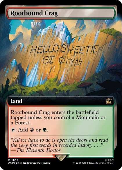 Rootbound Crag (Extended Art) (Surge Foil), Universes Beyond: Doctor Who 1102