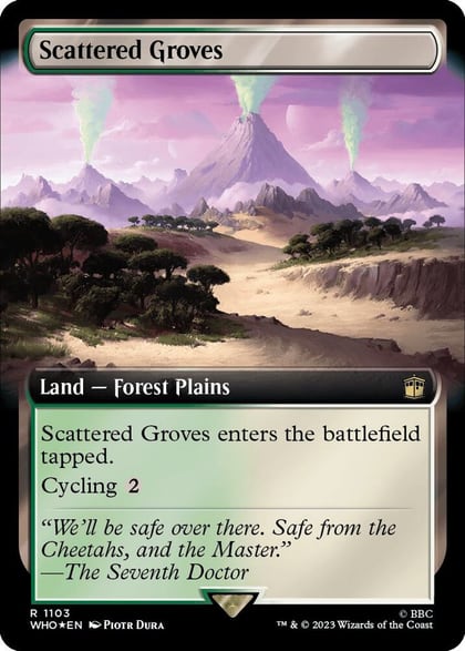 Scattered Groves (Extended Art) (Surge Foil), Universes Beyond: Doctor Who 1103