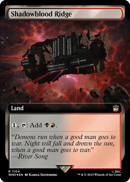 Shadowblood Ridge (Extended Art) (Surge Foil), Universes Beyond: Doctor Who 1104