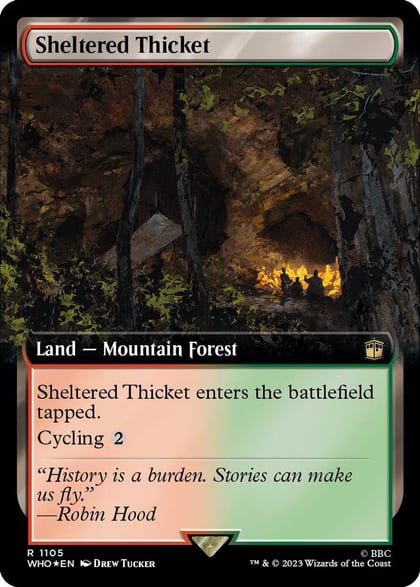 Sheltered Thicket (Extended Art) (Surge Foil), Universes Beyond: Doctor Who 1105