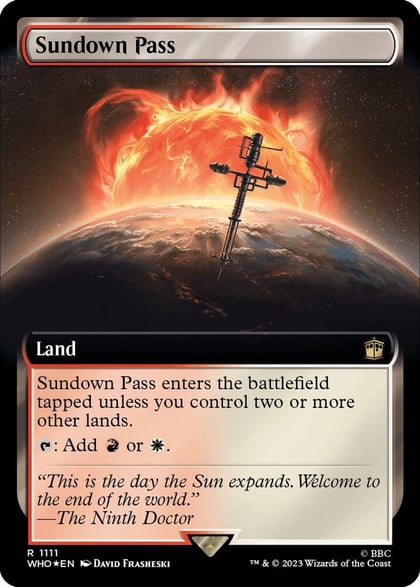 Sundown Pass (Extended Art) (Surge Foil), Universes Beyond: Doctor Who 1111