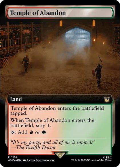 Temple of Abandon (Extended Art) (Surge Foil), Universes Beyond: Doctor Who 1114