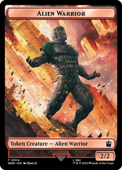 Alien Warrior // Treasure (0030) Double-Sided Token, Universes Beyond: Doctor Who 14 // 30