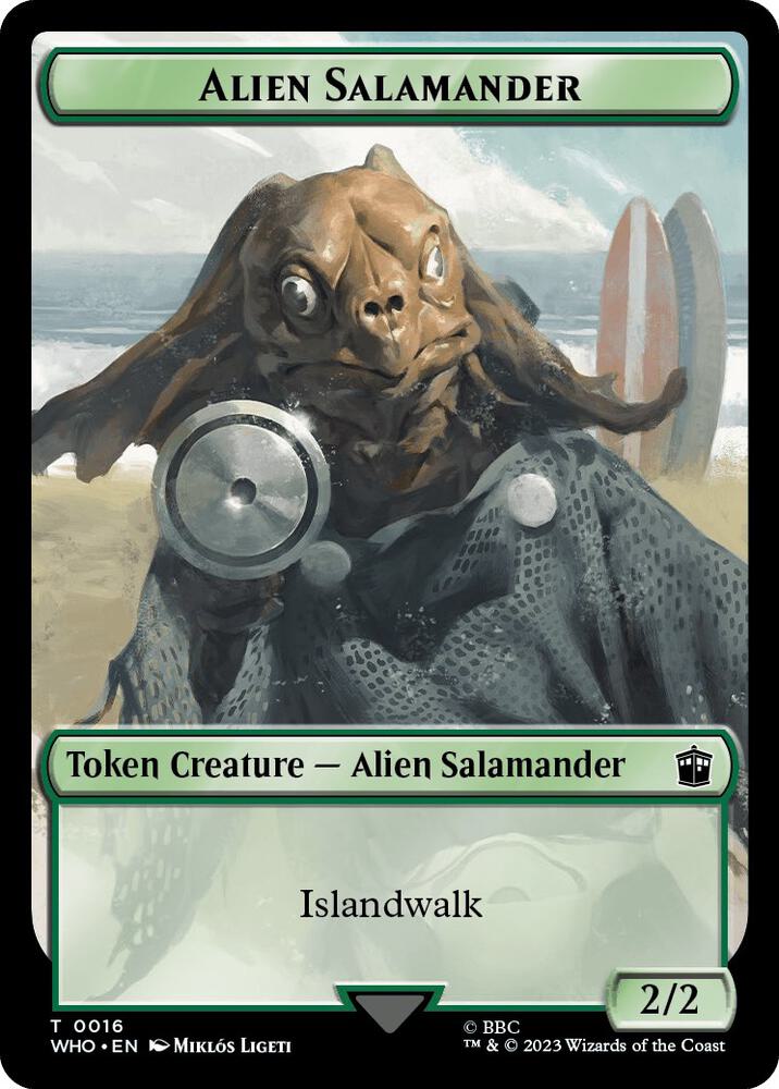 Alien Salamander // Alien Insect Double-Sided Token, Universes Beyond: Doctor Who 16 // 19