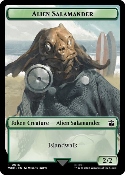 Alien Salamander // Alien Insect Double-Sided Token, Universes Beyond: Doctor Who 16 // 19