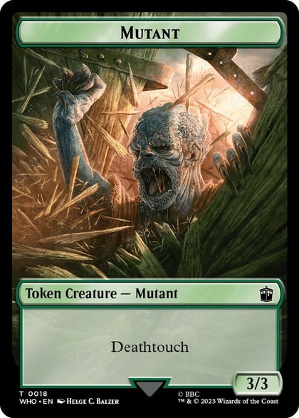 Mutant // Alien Insect Double-Sided Token, Universes Beyond: Doctor Who 18 // 19
