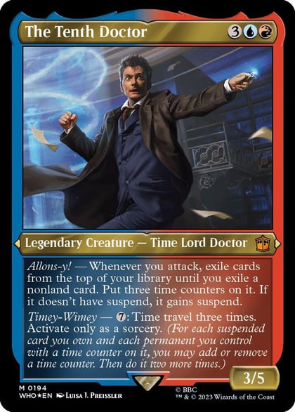The Tenth Doctor (Display Commander) - Thick Stock, Universes Beyond: Doctor Who 194