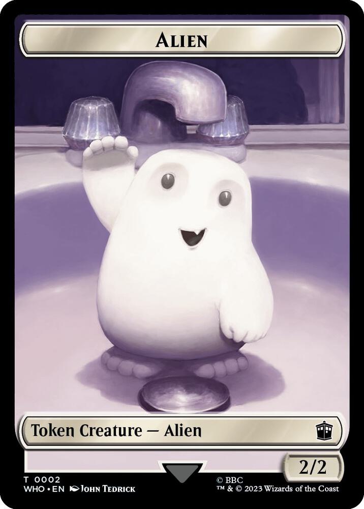 Alien // Dinosaur Double-Sided Token, Universes Beyond: Doctor Who 2 // 20