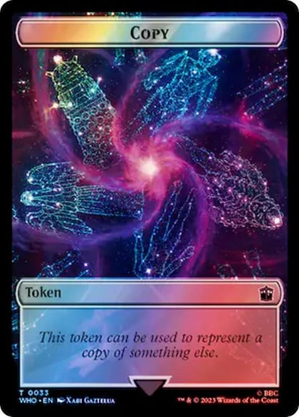 Copy // Alien Warrior Double-Sided Token (Surge Foil), Universes Beyond: Doctor Who 33 // 46