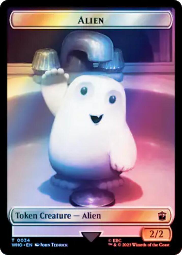 Alien // Mark of the Rani Double-Sided Token (Surge Foil), Universes Beyond: Doctor Who 34 // 47