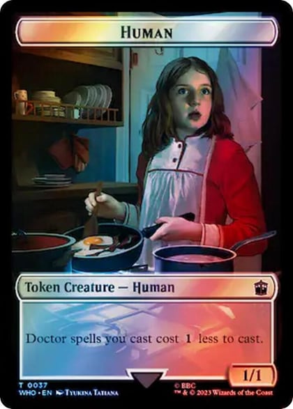 Human (0037) // Mark of the Rani Double-Sided Token (Surge Foil), Universes Beyond: Doctor Who 37 // 47