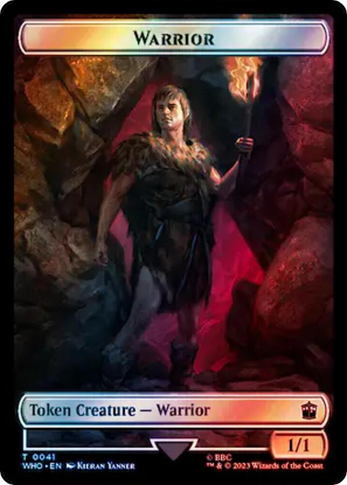 Warrior // Cyberman Double-Sided Token (Surge Foil), Universes Beyond: Doctor Who 41 // 56