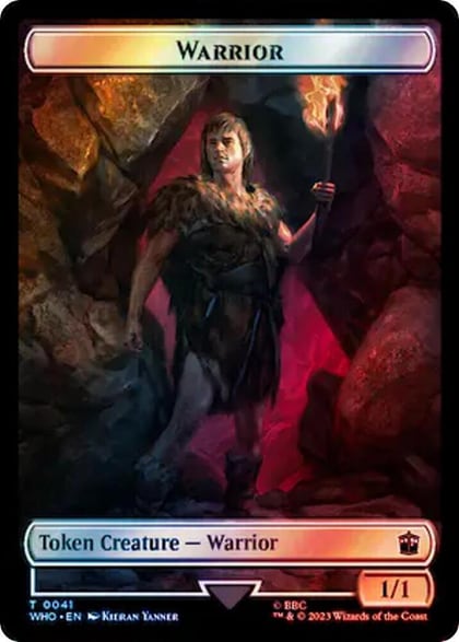 Warrior // Cyberman Double-Sided Token (Surge Foil), Universes Beyond: Doctor Who 41 // 56