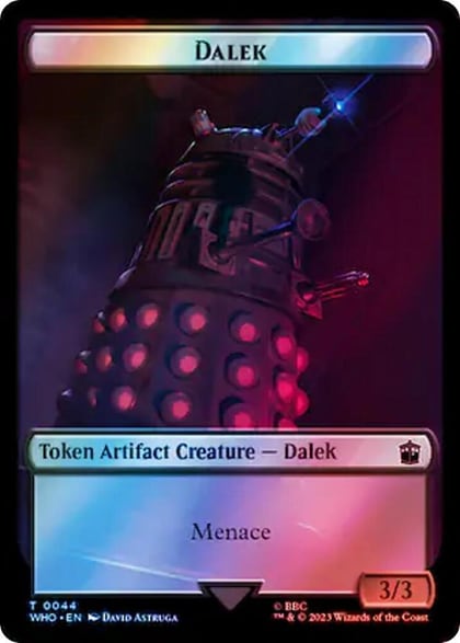 Dalek // Clue (0054) Double-Sided Token (Surge Foil), Universes Beyond: Doctor Who 44 // 54