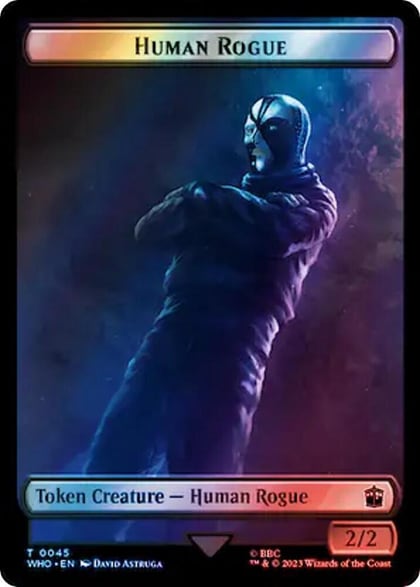 Human Rogue // Cyberman Double-Sided Token (Surge Foil), Universes Beyond: Doctor Who 45 // 56