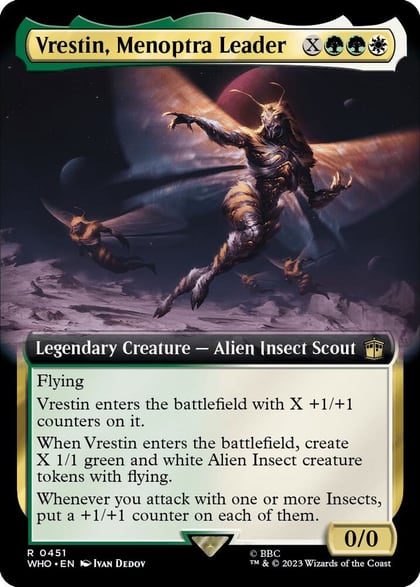 Vrestin, Menoptra Leader (Extended Art), Universes Beyond: Doctor Who 451
