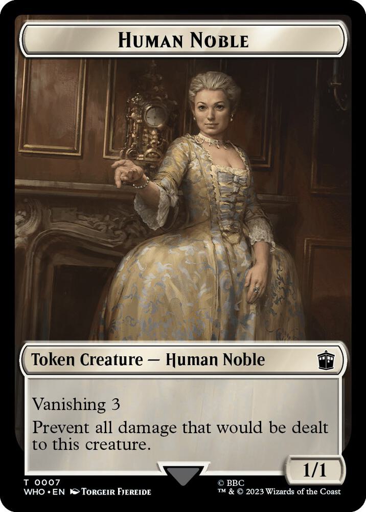 Human Noble // Food (0027) Double-Sided Token, Universes Beyond: Doctor Who 7 // 27