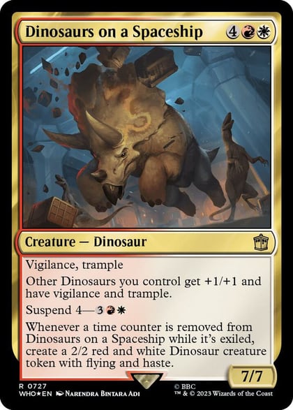 Dinosaurs on a Spaceship (Surge Foil), Universes Beyond: Doctor Who 727