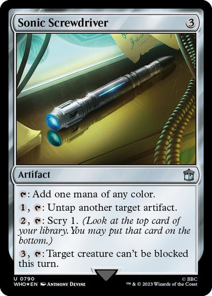 Sonic Screwdriver (0790) (Surge Foil), Universes Beyond: Doctor Who 790