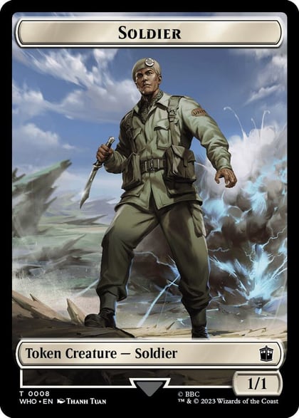 Soldier // Mutant Double-Sided Token, Universes Beyond: Doctor Who 8 // 18