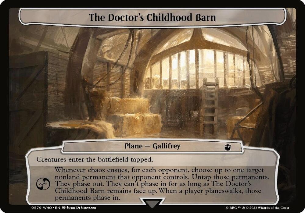 The Doctor's Childhood Barn, Planechase: Universes Beyond: Doctor Who 579