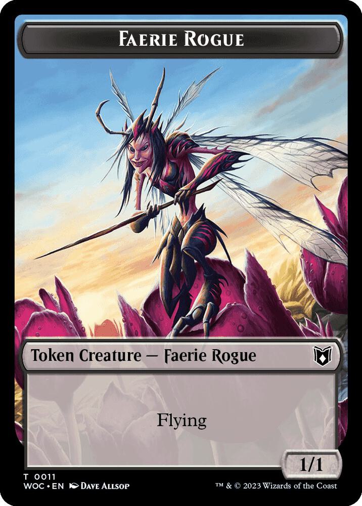 Faerie Rogue (0011) // Pirate Double-Sided Token, Commander: Wilds of Eldraine 11 // 12