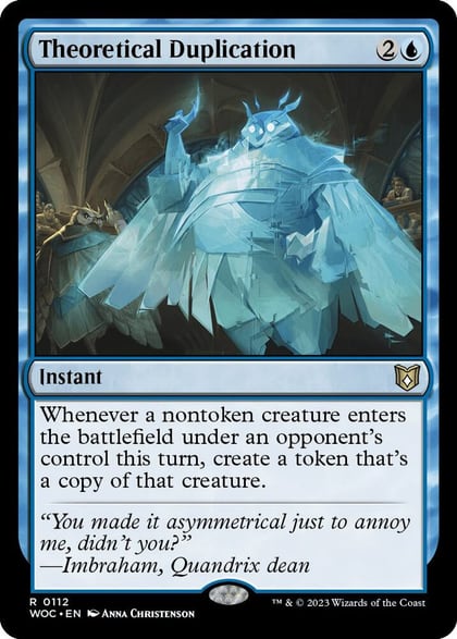 Theoretical Duplication, Commander: Wilds of Eldraine 112