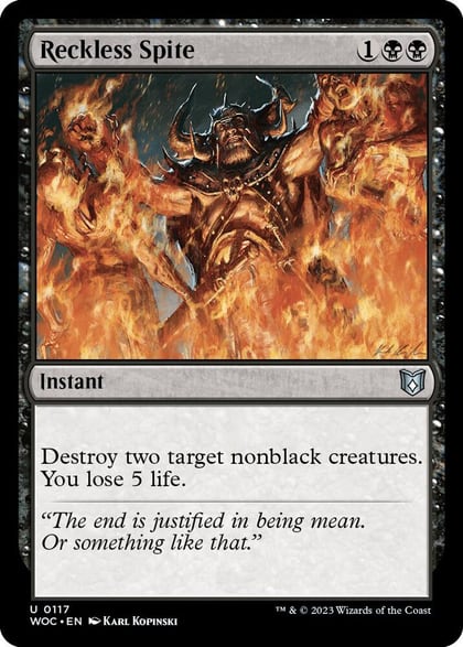 Reckless Spite, Commander: Wilds of Eldraine 117