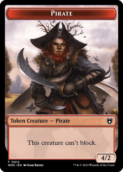 Pirate // Pegasus Double-Sided Token, Commander: Wilds of Eldraine 12 // 9