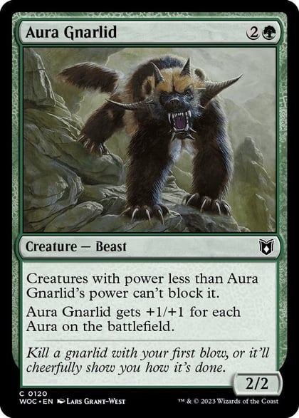 Aura Gnarlid, Commander: Wilds of Eldraine 120