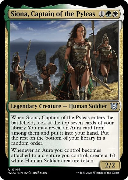 Siona, Captain of the Pyleas, Commander: Wilds of Eldraine 144