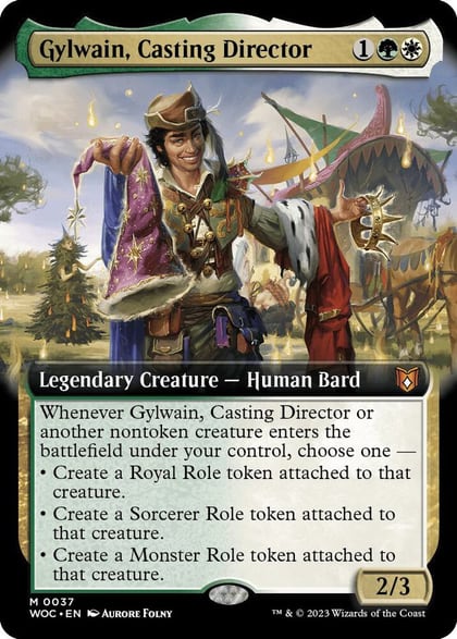 Gylwain, Casting Director (Extended Art), Commander: Wilds of Eldraine 37