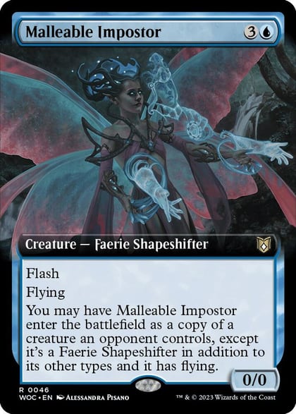 Malleable Impostor (Extended Art), Commander: Wilds of Eldraine 46