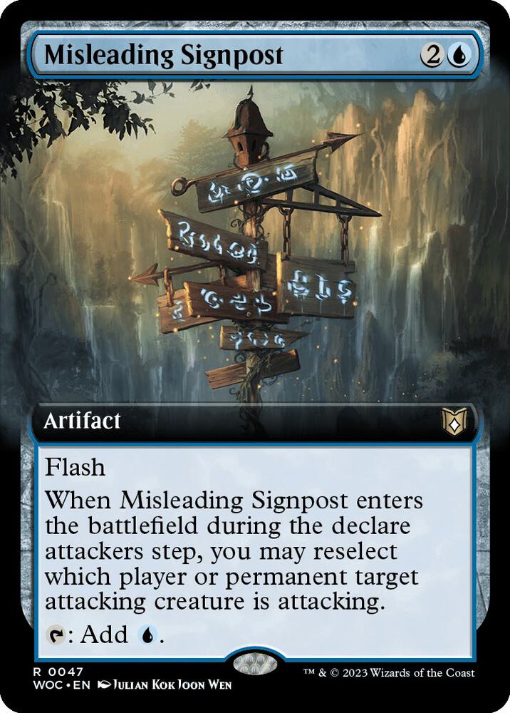 Misleading Signpost (Extended Art), Commander: Wilds of Eldraine 47