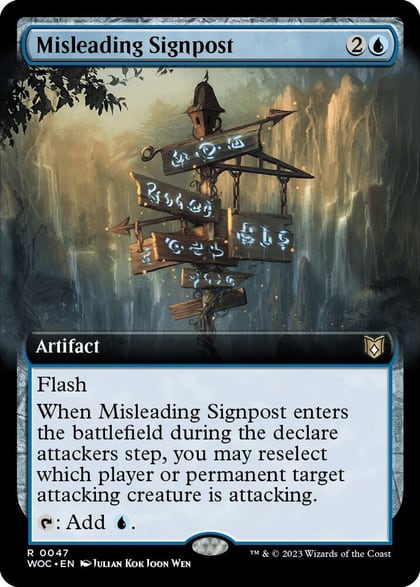 Misleading Signpost (Extended Art), Commander: Wilds of Eldraine 47