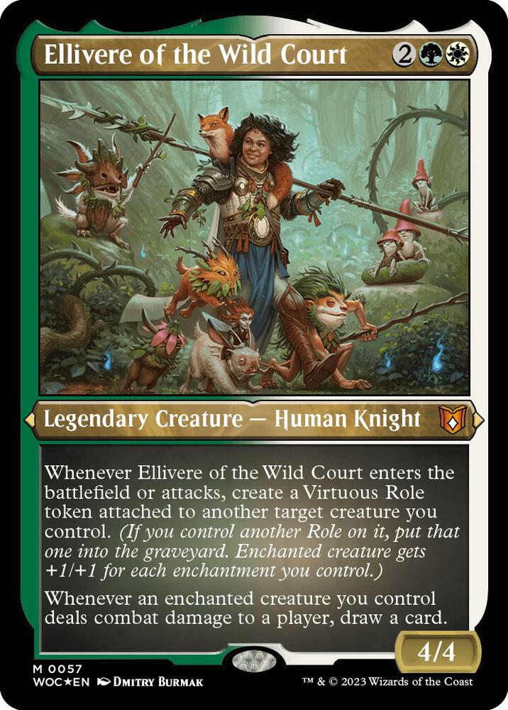 Ellivere of the Wild Court (Display Commander) - Thick Stock, Commander: Wilds of Eldraine 57