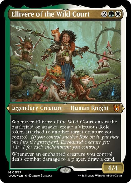 Ellivere of the Wild Court (Display Commander) - Thick Stock, Commander: Wilds of Eldraine 57
