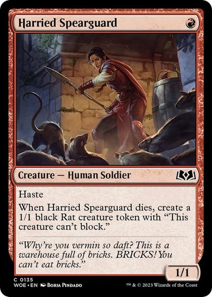 Harried Spearguard, Wilds of Eldraine 135
