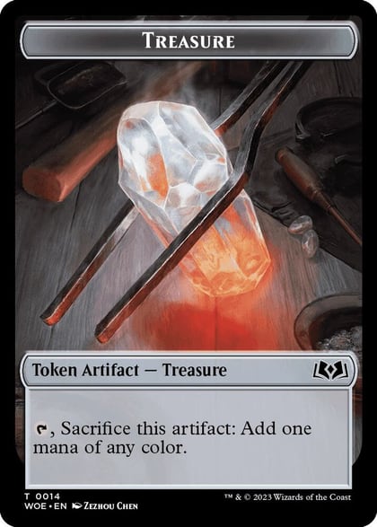 Treasure // Food (0012) Double-Sided Token, Wilds of Eldraine 14 // 12