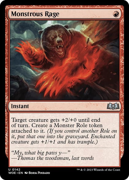 Monstrous Rage, Wilds of Eldraine 142