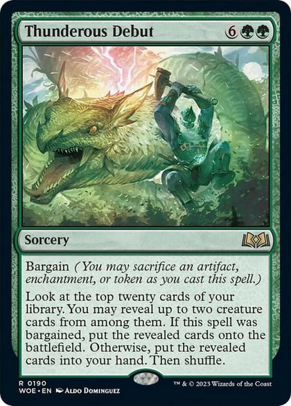 Thunderous Debut, Wilds of Eldraine 190