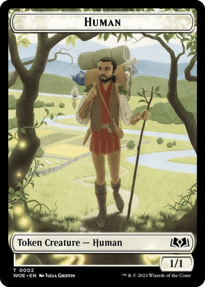 Human // Food (0010) Double-Sided Token, Wilds of Eldraine 2 // 10