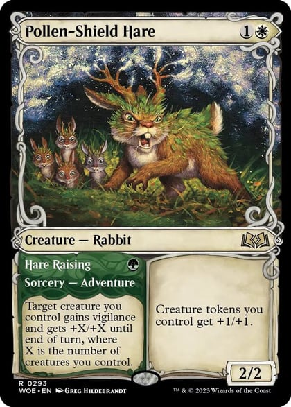 Pollen-Shield Hare (Showcase), Wilds of Eldraine 293